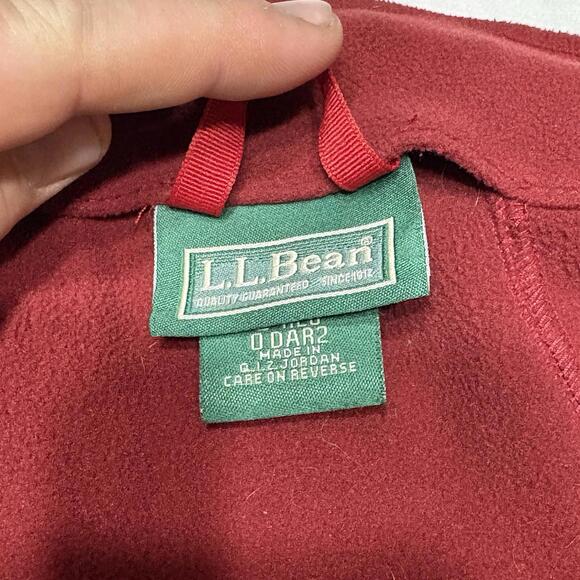 LL Bean Jacket Men's Large Red Soft Shell Full Zip Fleece Lined Outdoor Hiking - Picture 11 of 13